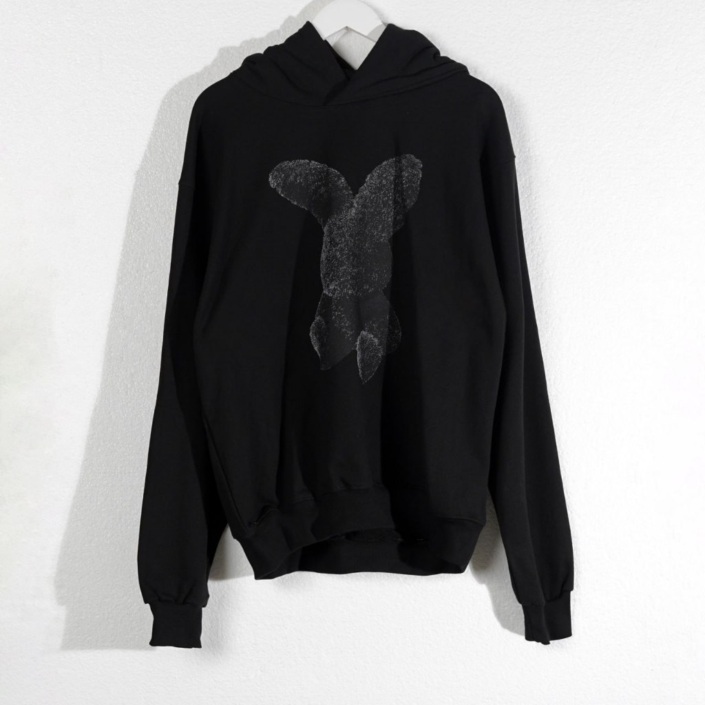 Jaket ADV FUZZY RABBIT BLACK HOODIE 100% ORIGINAL