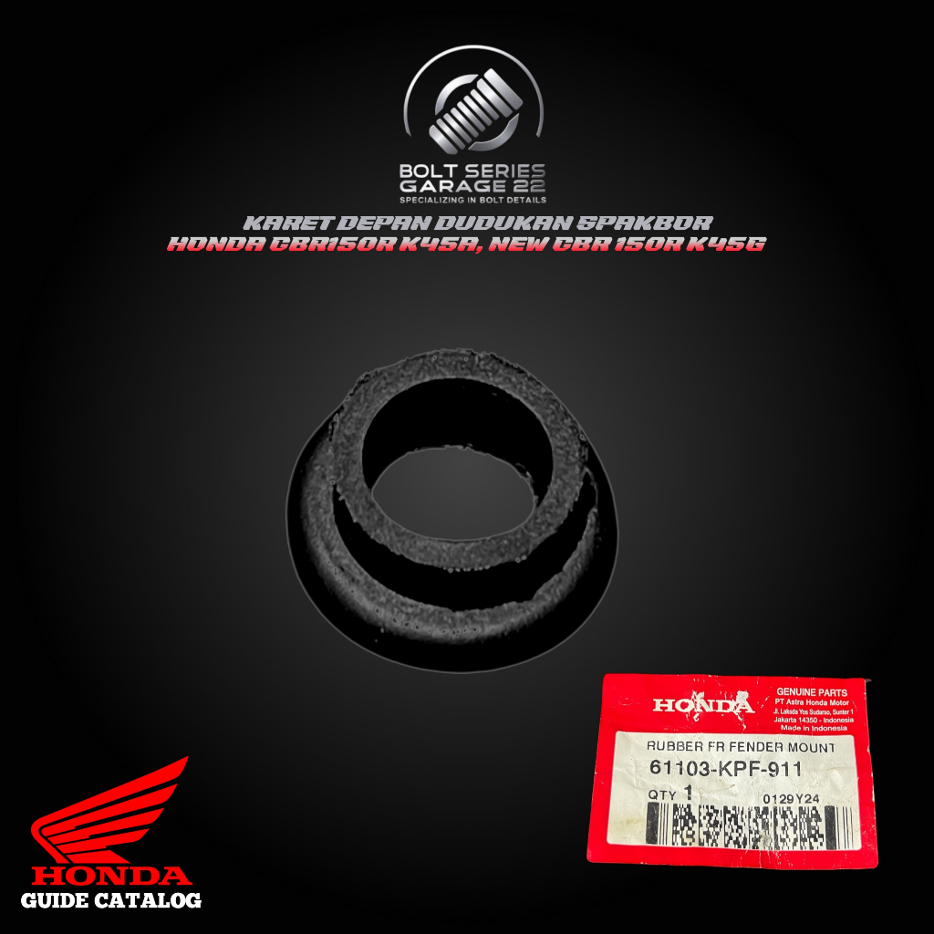 Karet Depan Dudukan Spakbor – CBR150R K45A, New CBR 150R K45G