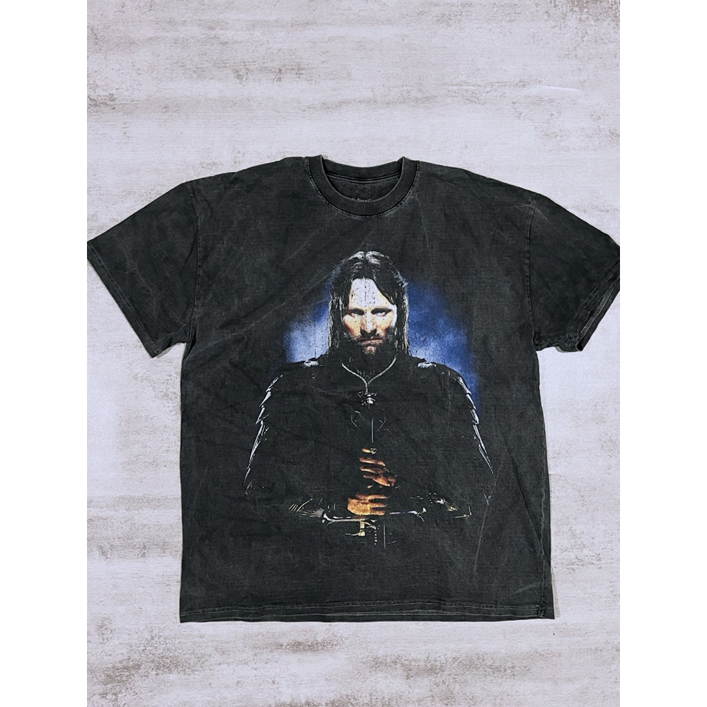 Kaos 2nd ori || Kaos Vintage Washed Tebal Oversize American Thrift x The Lord of The Rings