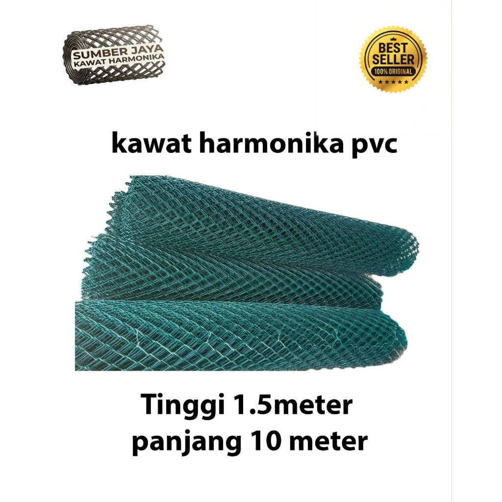 kawat harmonika 2.7mm spasi 5cm tinggi 1,5 meter panjang 10 meter