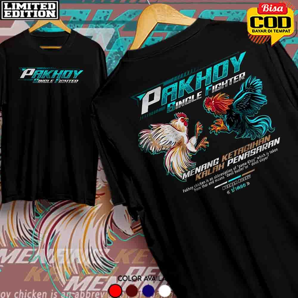 Kaos dewasa Ayam Petarung Thailand Pama Pakhoy kaos Ayam Petarung Thailand Pama Pakhoy Unisex Cotton