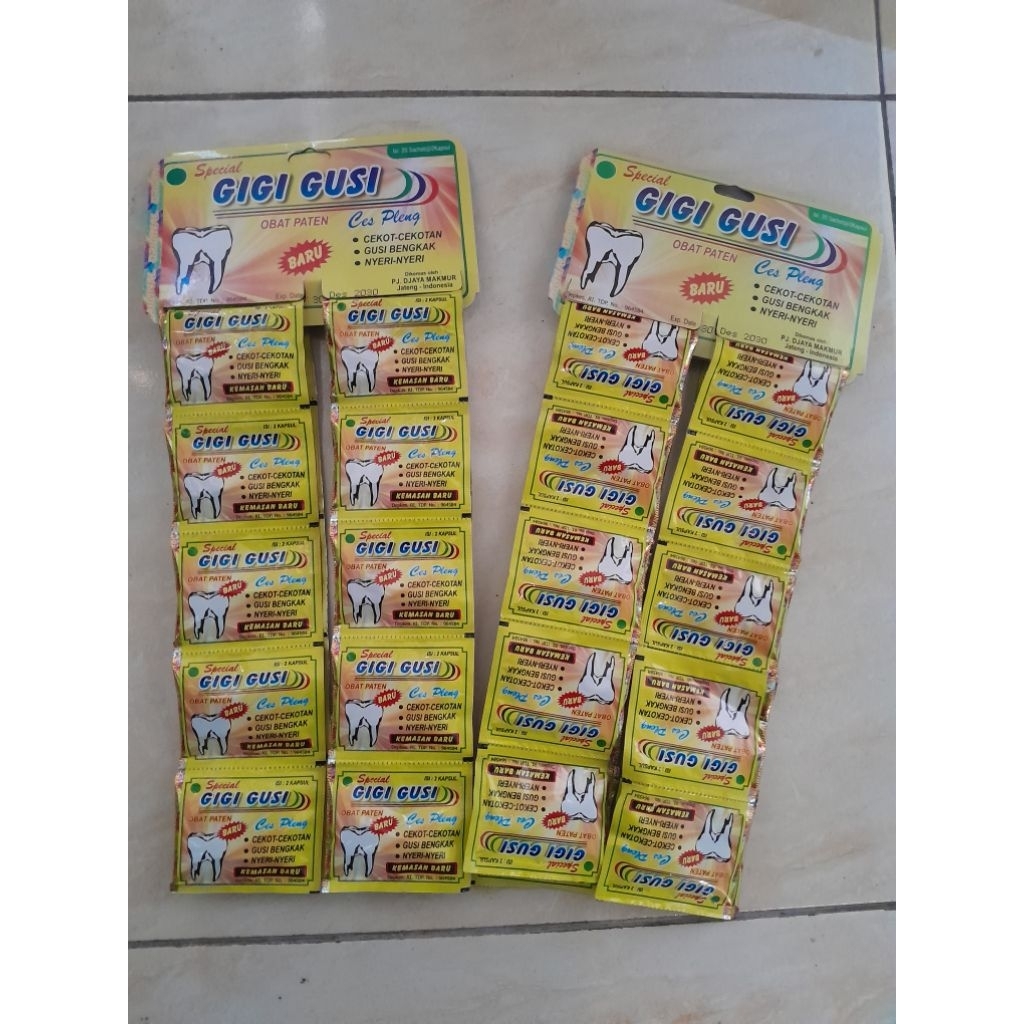 SPECIAL GIGI GUSI OBAT PATEN CES PLENG UNTUK SAKIT GIGI SAKIT GUSI ORI PRIA DAN WANITA - 20 SASET