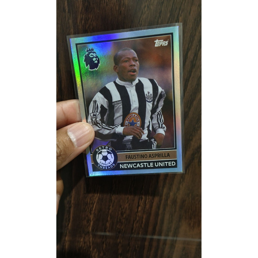 Kartu Bola Faustino Asprilla Retro Threads Newcastle United