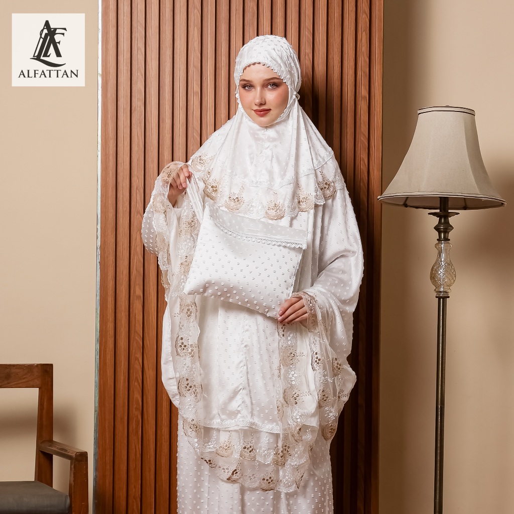 Mukena silk uragiri 2in1 renda tule premium twotone