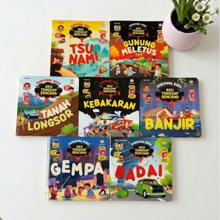 Buku Anak Survival Kids Tanggap Bencana/Buku cerita tentang Banjir, Gempa