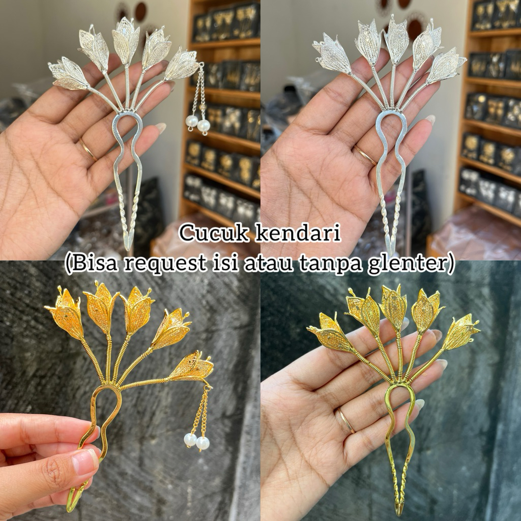 cucuk kendari alpaka lapis emas / cucuk kendari silver / cucuk Kendari