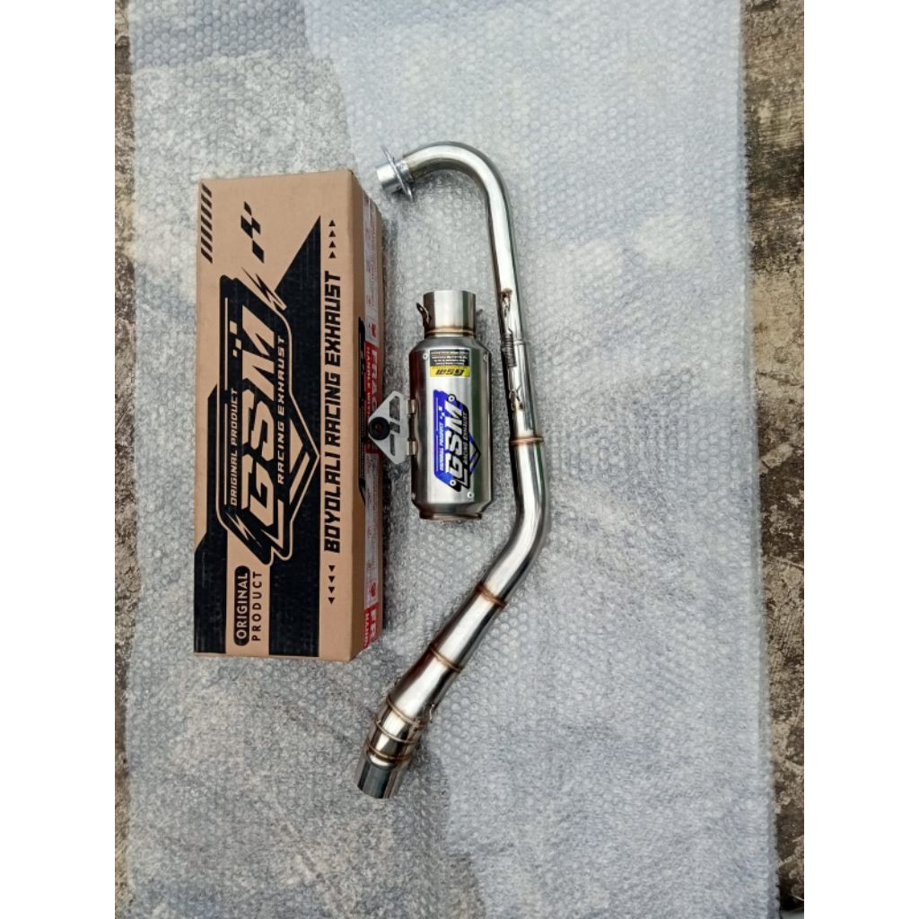 knalpot racing GSM type GP-1 mini leher standrt pnp motor jupiter vega smas dll