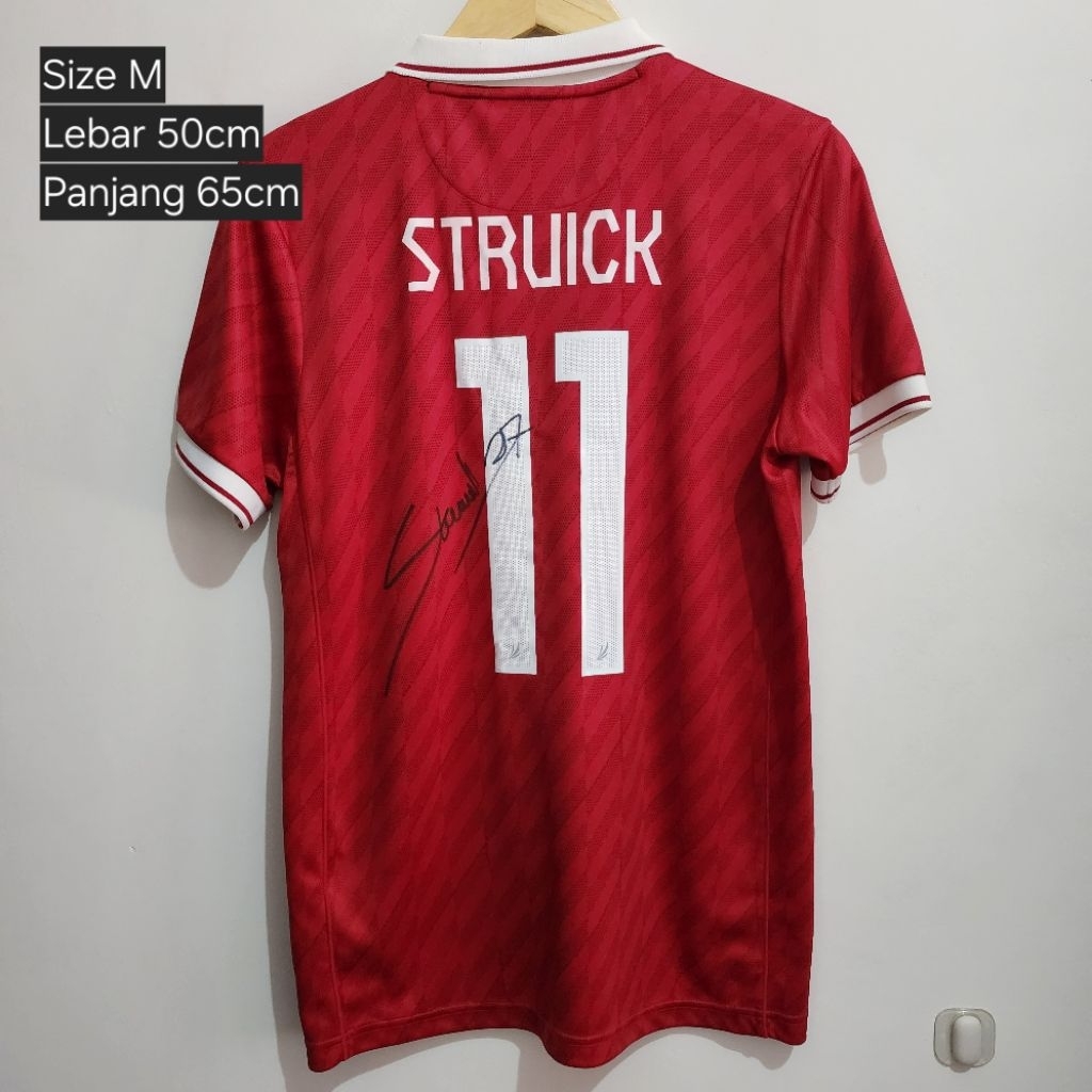 [BARU] Original Mills Jersey Timnas Indonesia Home Replika 2022 Nomor Punggung 11 Struick + Tanda Ta
