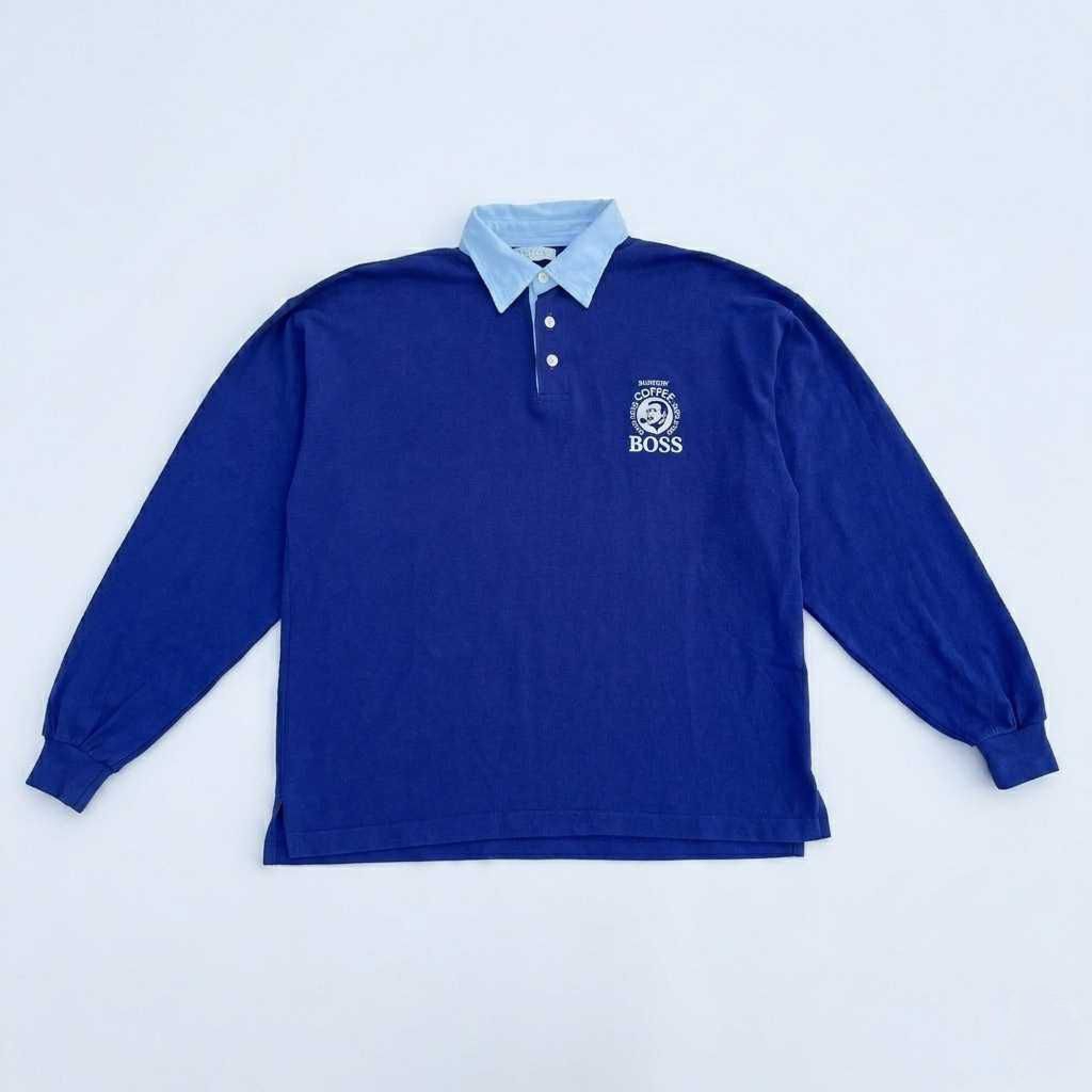 Vintage Polo Shirt “Suntory Coffee BOSS” (Rare Item)