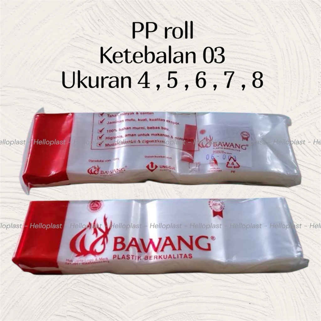 PLASTIK PP ROLL LEBAR 4 5 6 7 8 CM | PP ROLL BENING PLASTIK TEMPE