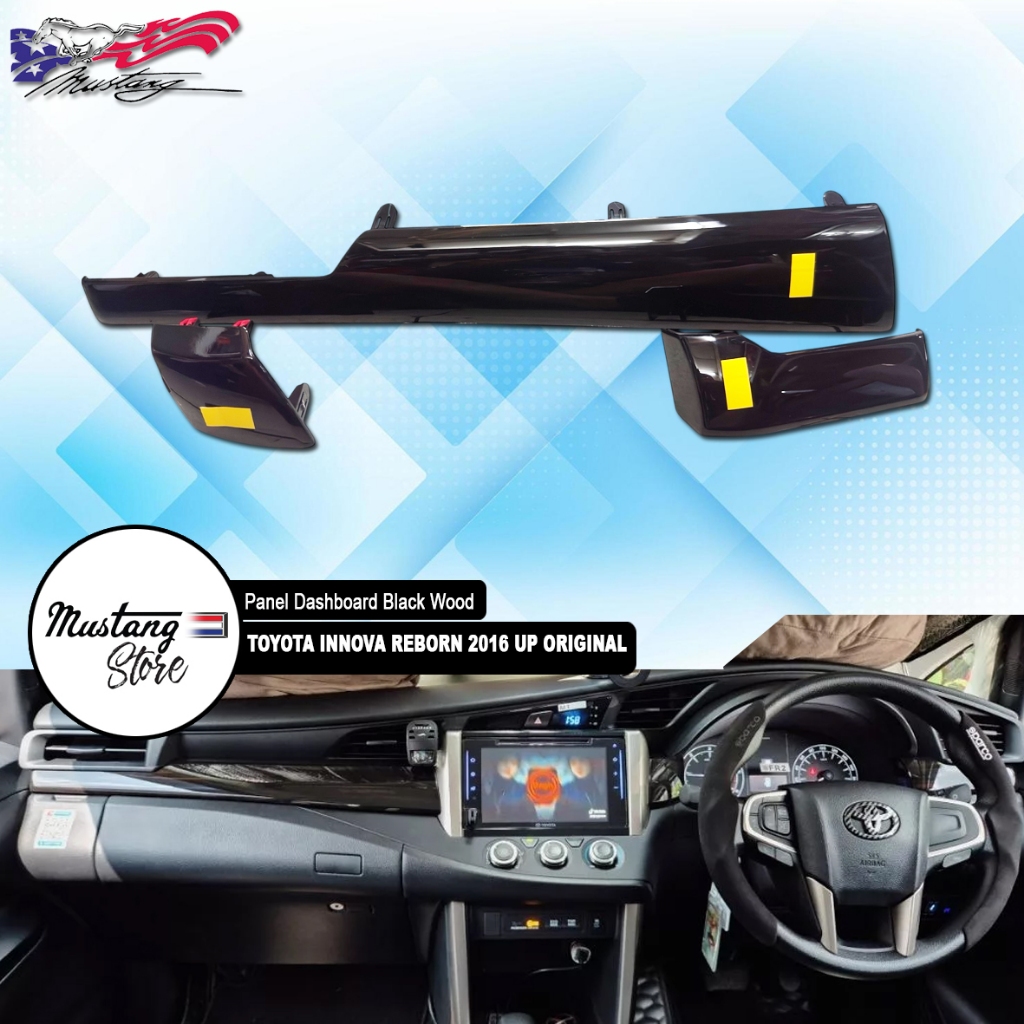 PANEL DASHBOARD INNOVA REBORN BLACK WOOD ORIGINAL