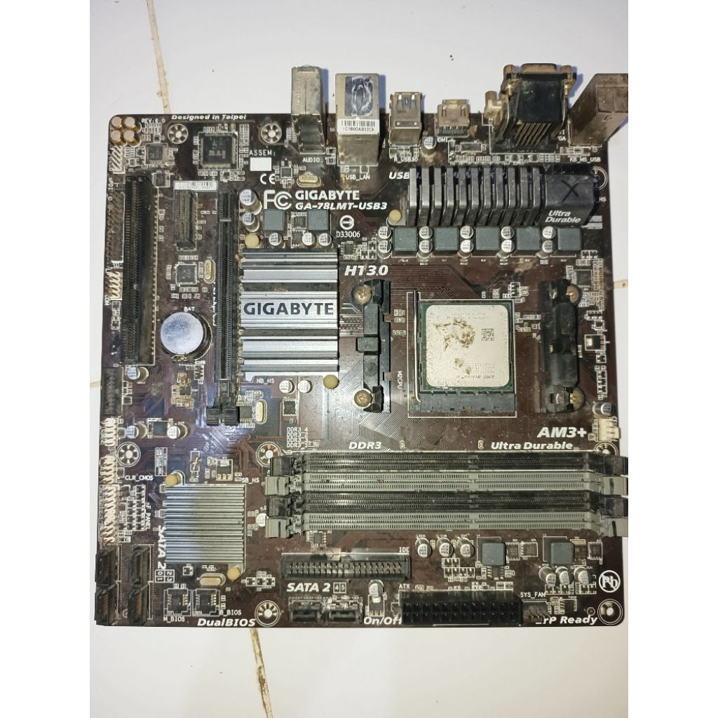 MOTHERBOARD MATI TOTAL MOTHERBOARD GIGABYTE GA78LMT BONUS PROCRSSOR AMD ATHLON II