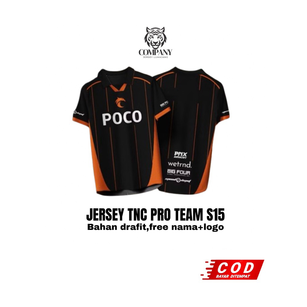 Jersey Kaos Baju  Esport TNC PRO TEAM S15 MPL PH 2025 free nickname