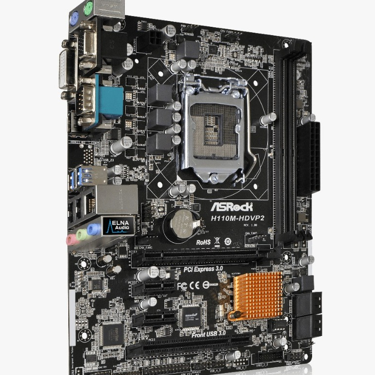 MOBO ASROCK H110M LGA 1151 DDR4 GARANSI 1 TAHUN