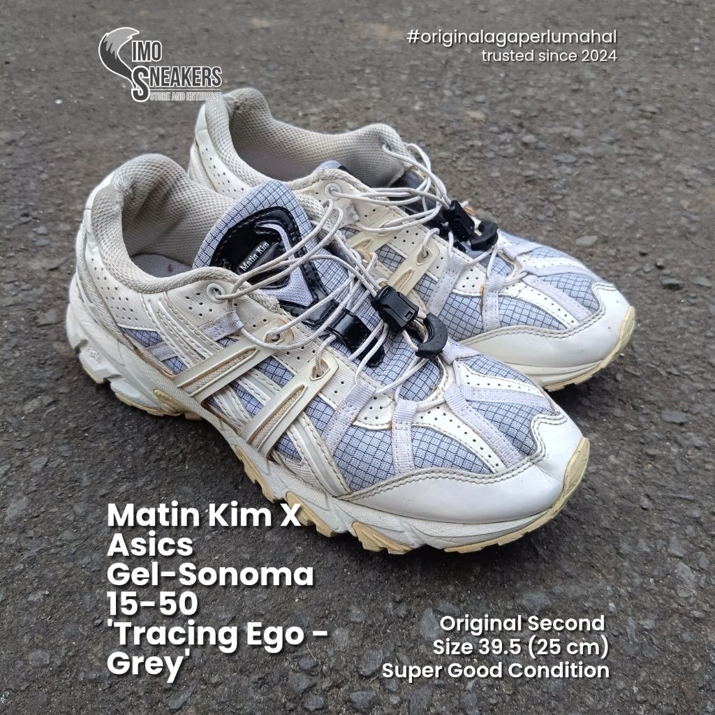 Matin Kim X Asics Gel-Sonoma 15-50 Putih Abu Sepatu Sneakers Hiking Original