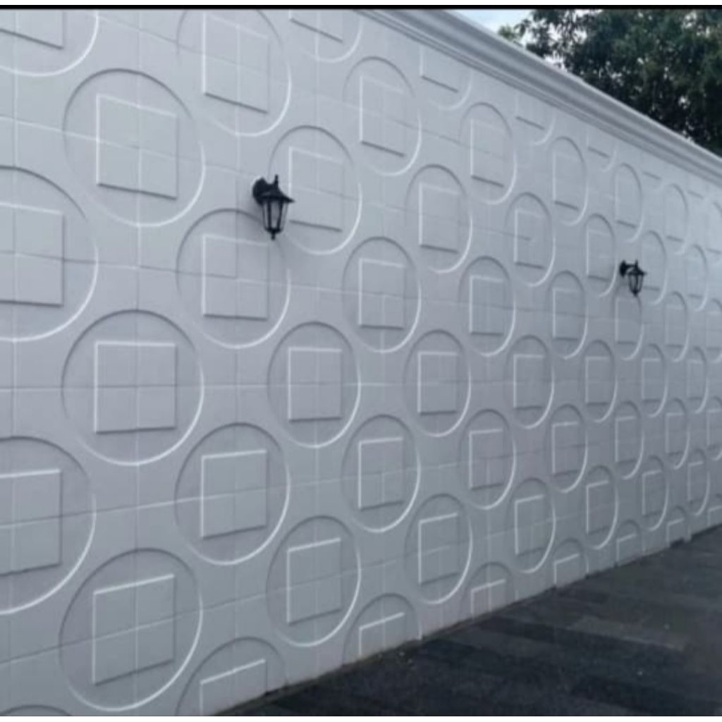 Ornamen Dinding 3D Beton 50x50 Motif Minimalis - Hiasan Tembok Dinding