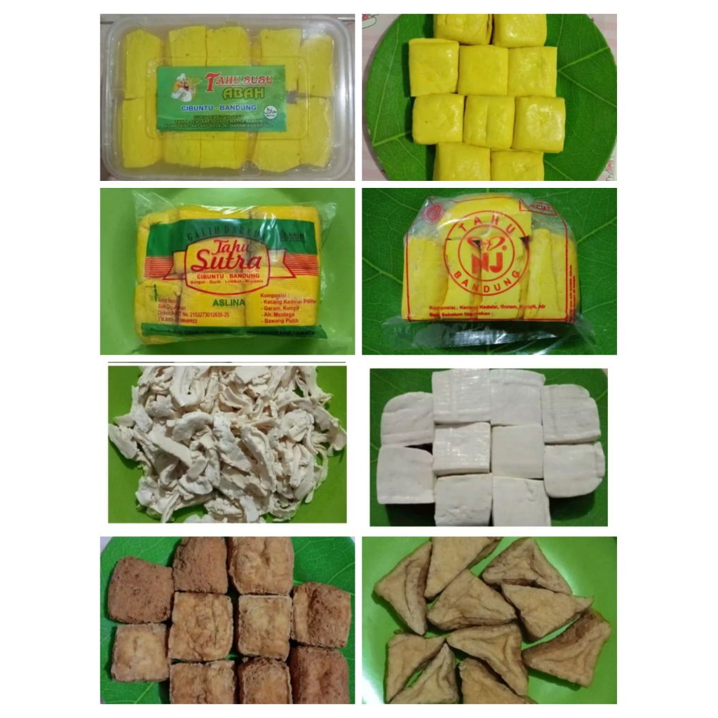 Tahu kuning tahu putih tahu coklat tahu pong bandung