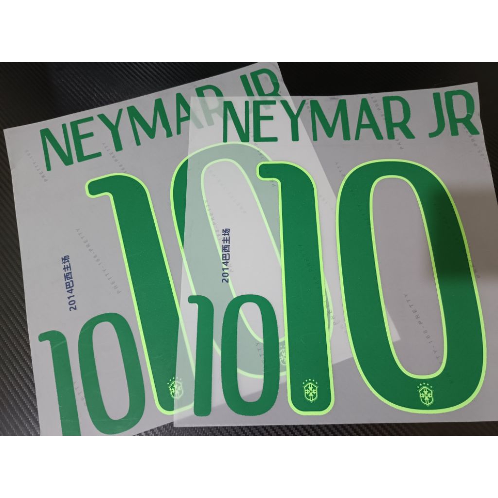 [ NAMESET HK ] NEYMAR JR BRAZIL BRASIL HOME 2014