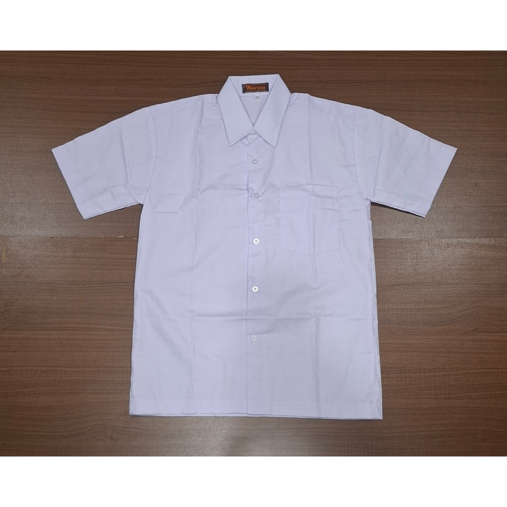 Karina School Uniform - Baju Kemeja Putih POLOS Lengan Pendek Famatex Seragam SD SMP SMA KERJA
