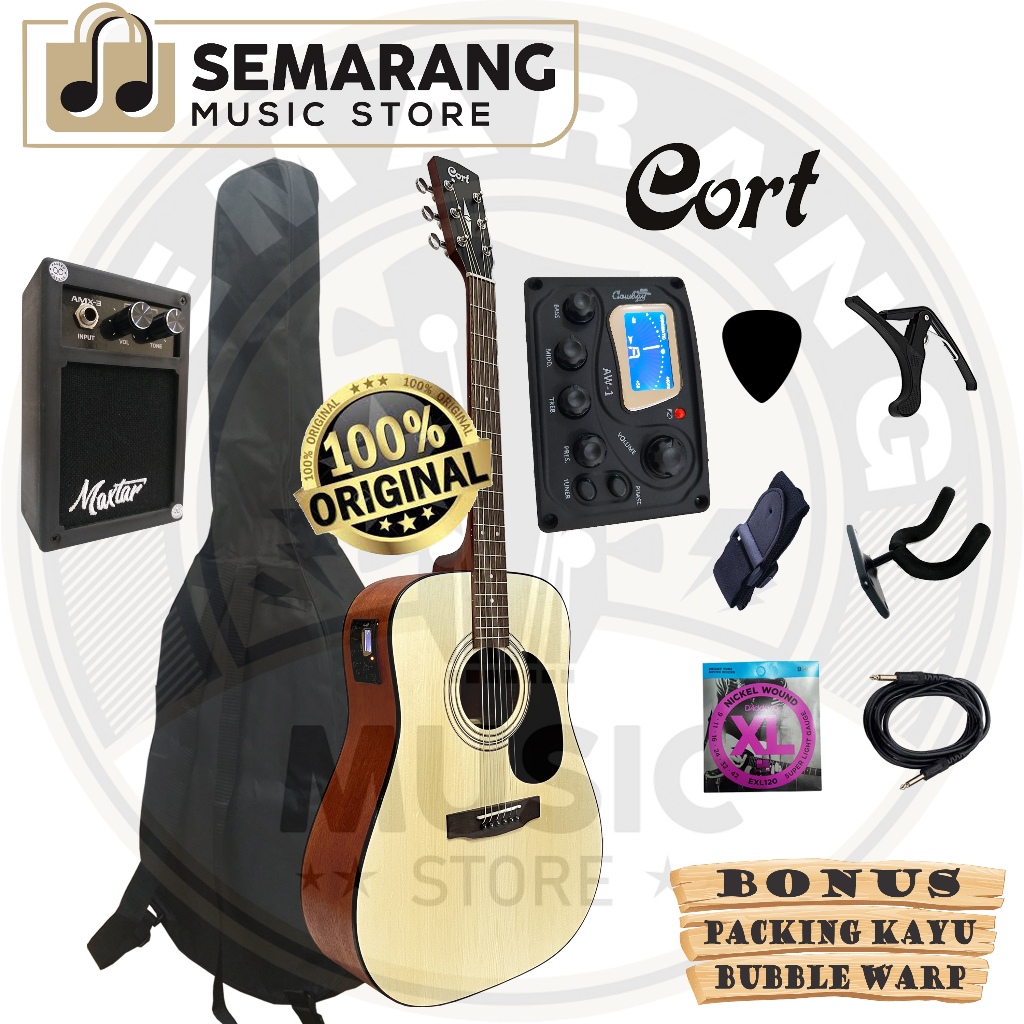 KHUSUS INSTANT Gitar Akustik Elektrik Cort AD810 OP Gitar Cort Original
