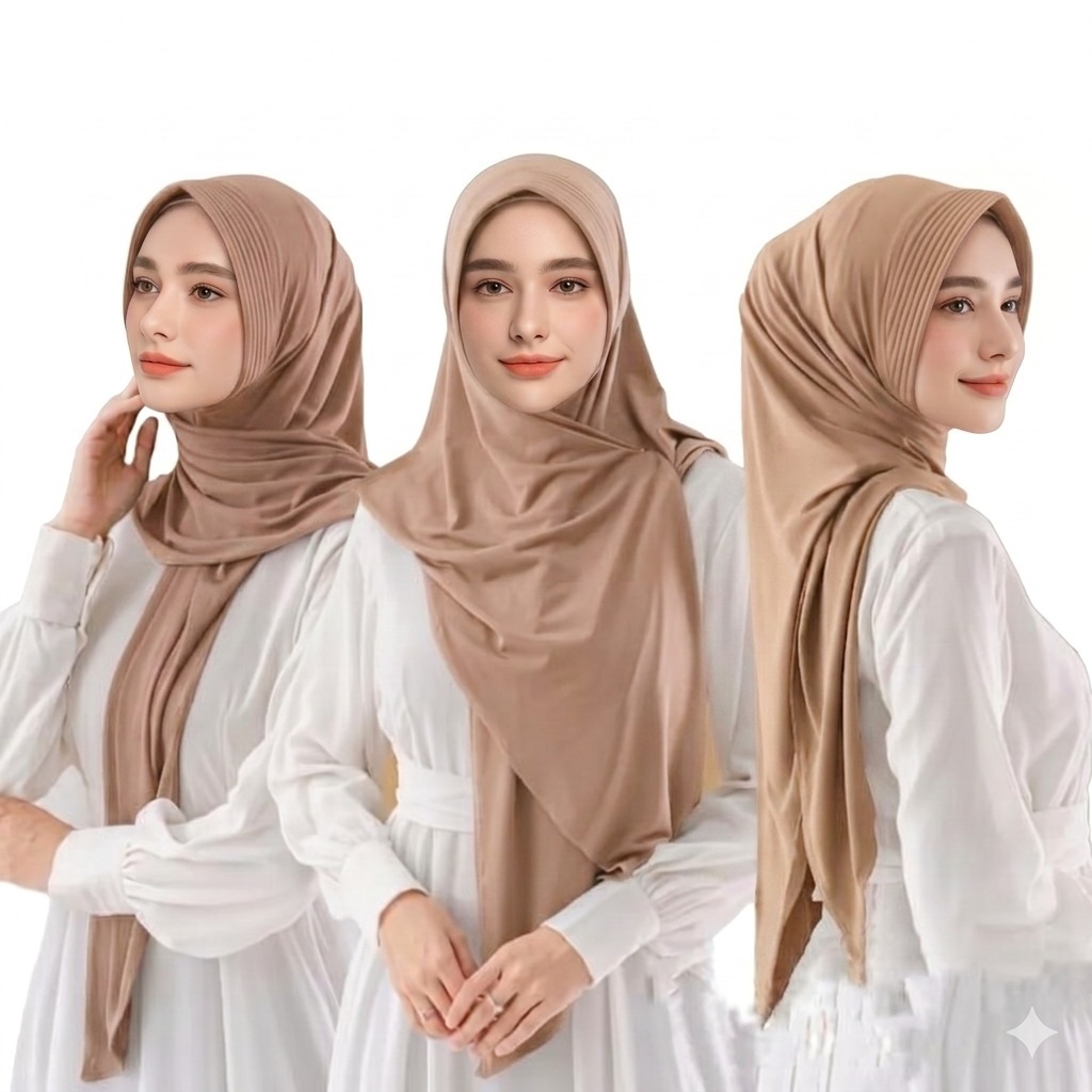 HIJAB SEGITIGA INSTAN JERSEY PET/JILBAB SEGITIGA INSTAN PET