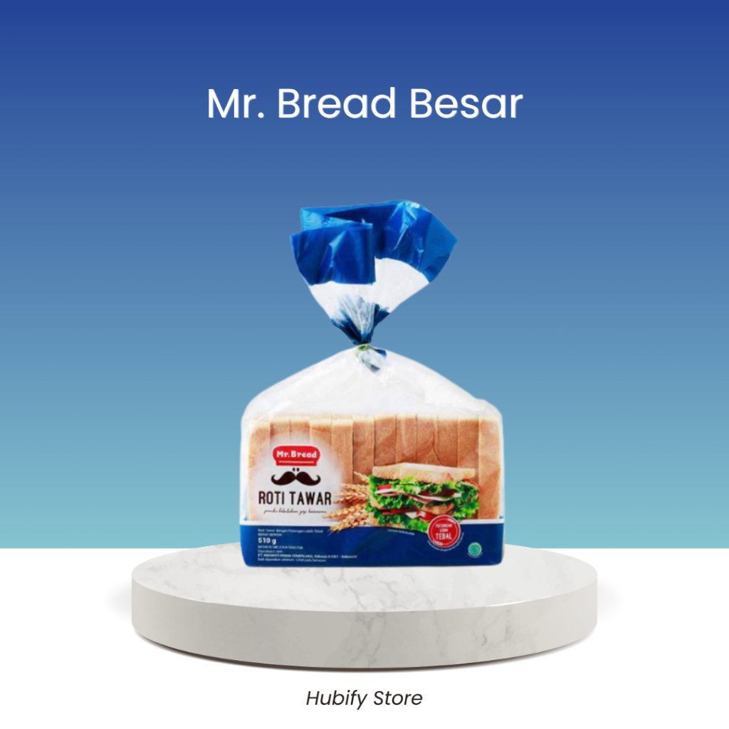 MR.BREAD Roti Tawar Tebal Isi Banyak Tepung Terigu Margarin Gula 500g