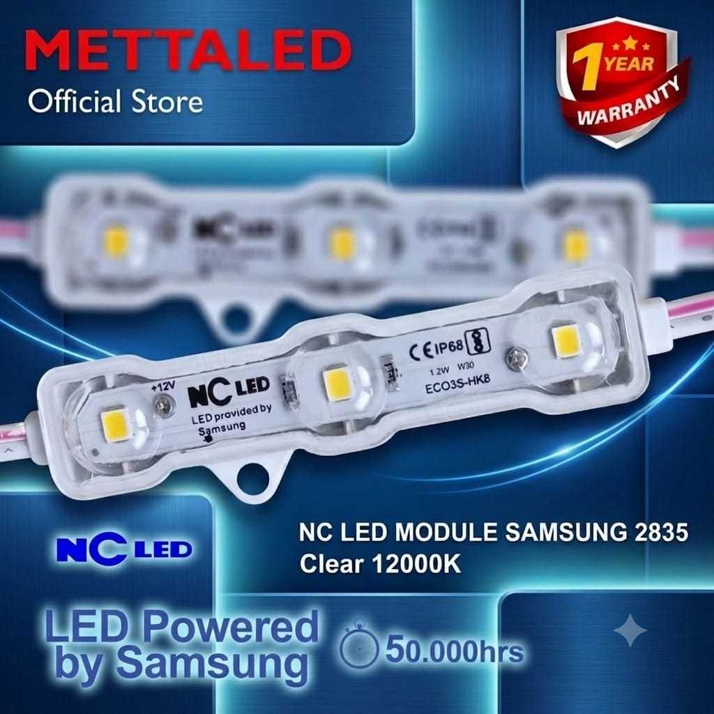 LAMPU MODULE LED 3 MATA NC LED SAMSUNG 2835 WHITE 1.2W MADE IN KOREA