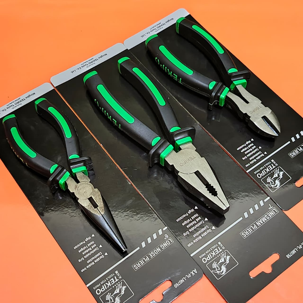 TEKIRO TANG SET 3 PCS / Tekiro Tang set Tang Lancip 6' Tang Potong 6' Tang Kombinasi 7' / tang tekir