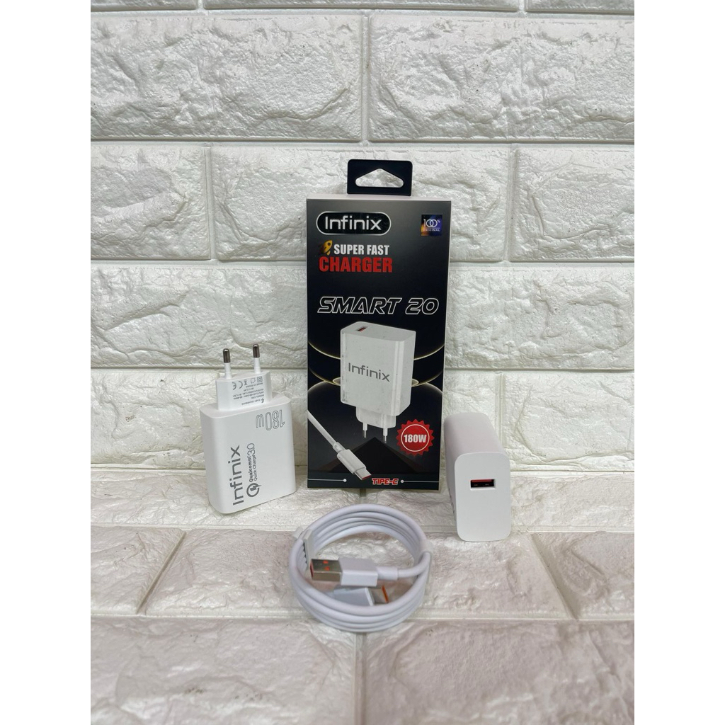 Charger Infinix Smart 20 Ori Super Fast Charging 180W Universal Type C dan Micro Casan isi daya cepat