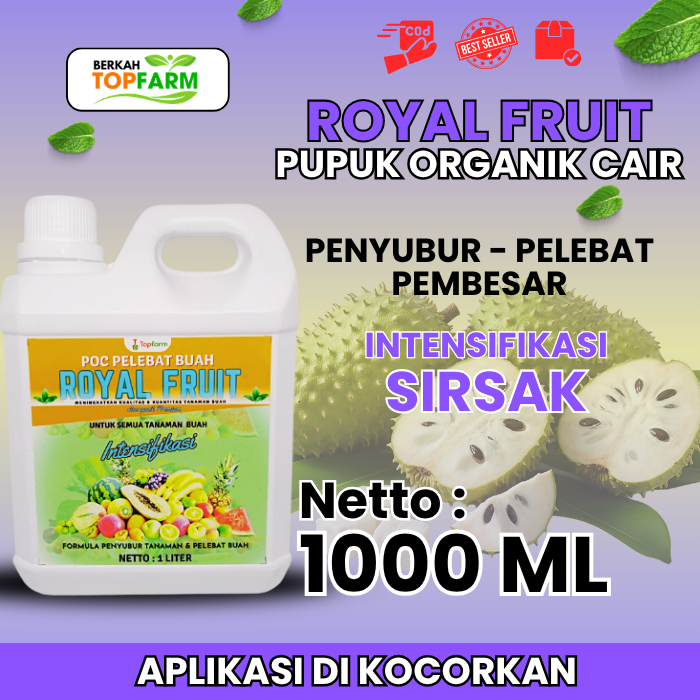 Pupuk Sirsak / Pupuk Pelebat Buah Sirsak / Pupuk Pembesar Buah Sirsak / Pupuk Organik Cair Sirsak / 