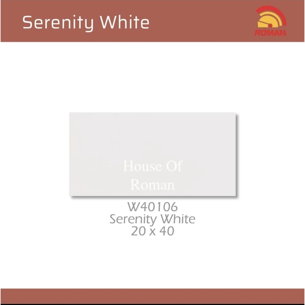 Roman Keramik 20x40 Glossy White