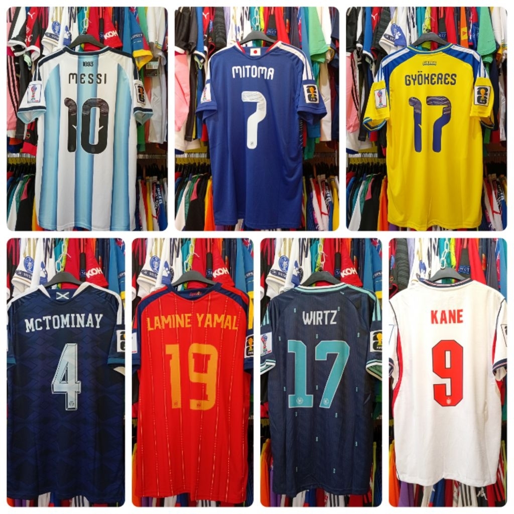 JERSEY BOLA GO NEGARA PIALA DUNIA 2026 NAMESET + PATCH