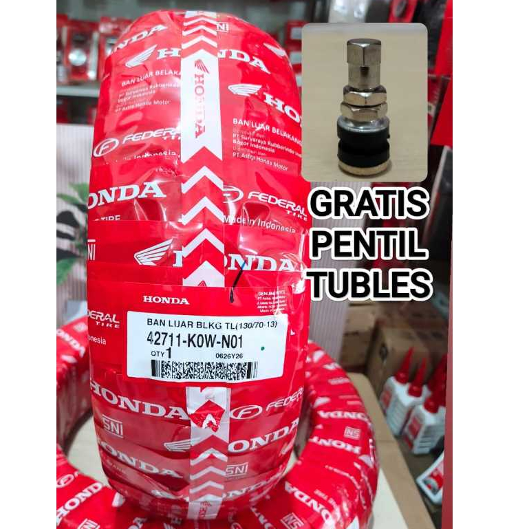 Ban Luar Federal Honda TUBLES 130/70 Ring 13 Ban Belakang ADV 150 160