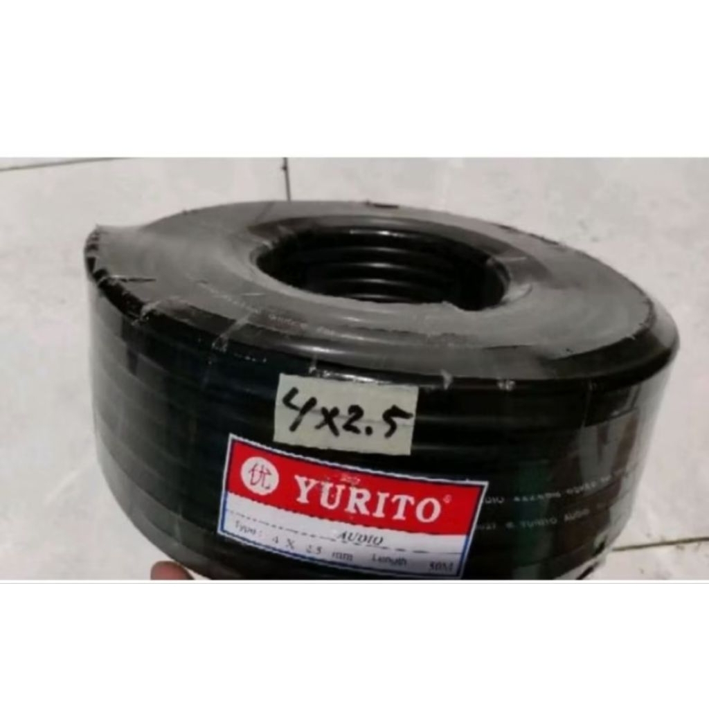 kabel yurito audio 4 x 2,5 4 x 2 5 meteran permater spiker speaker 4 x 2 5 original KABEL SPEAKER 4X