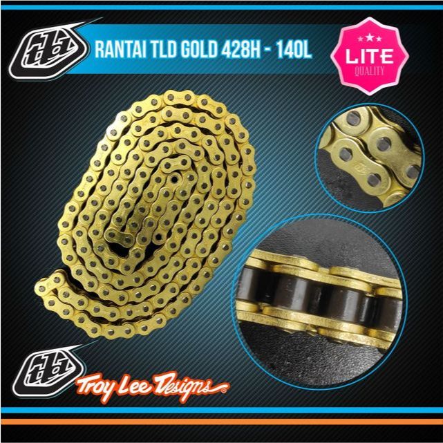 Rantai TLD 415H-130L / 428H-140L / 520H-130L Gold | Rantai Motor Heavy Duty