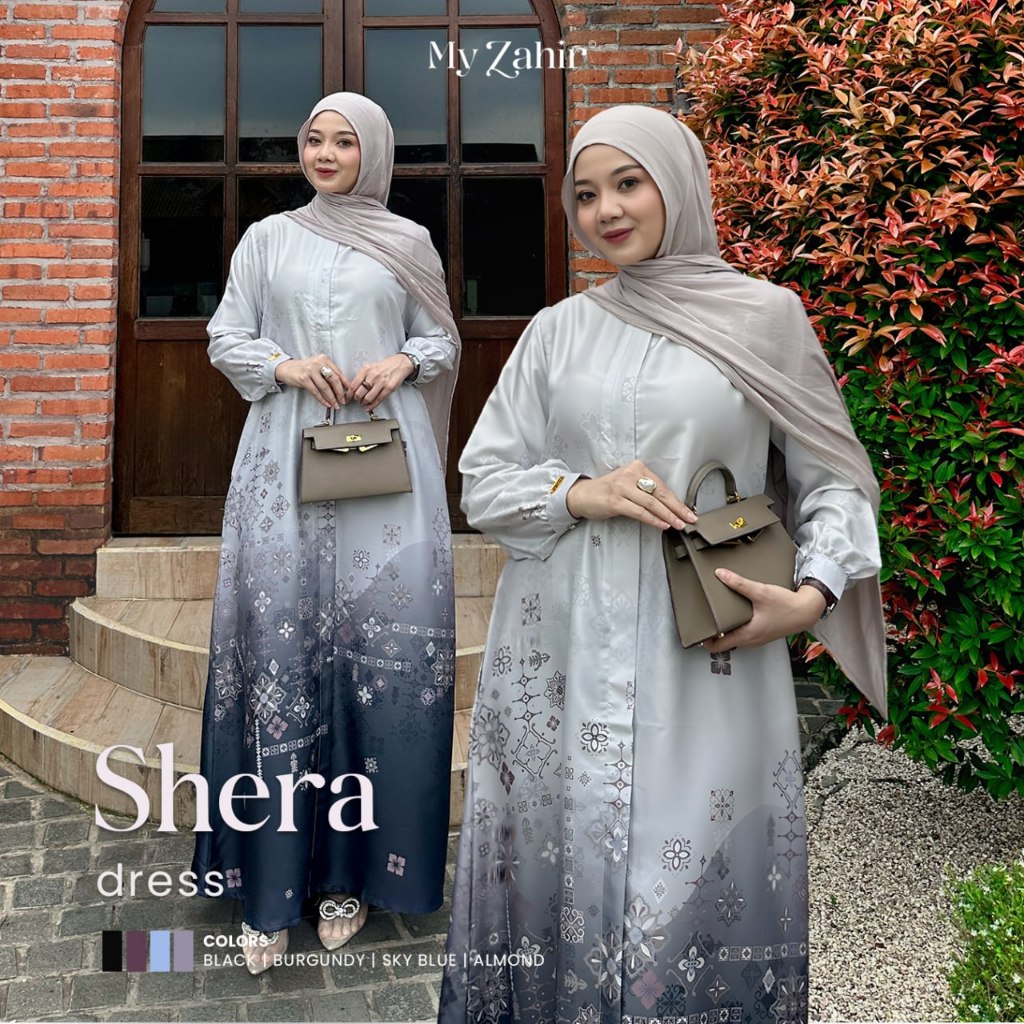 Gamis Kondangan Simple Elegan - Batik Couple Pasangan - My Zahir Official Shera Dress