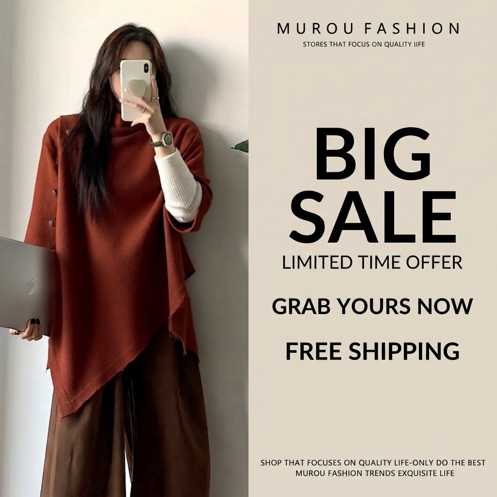Elegan Lembut Syal Leher Wanita Korean Style Kelas Atas Polos Rajut Cape Shawl Wanita Premium Musim 