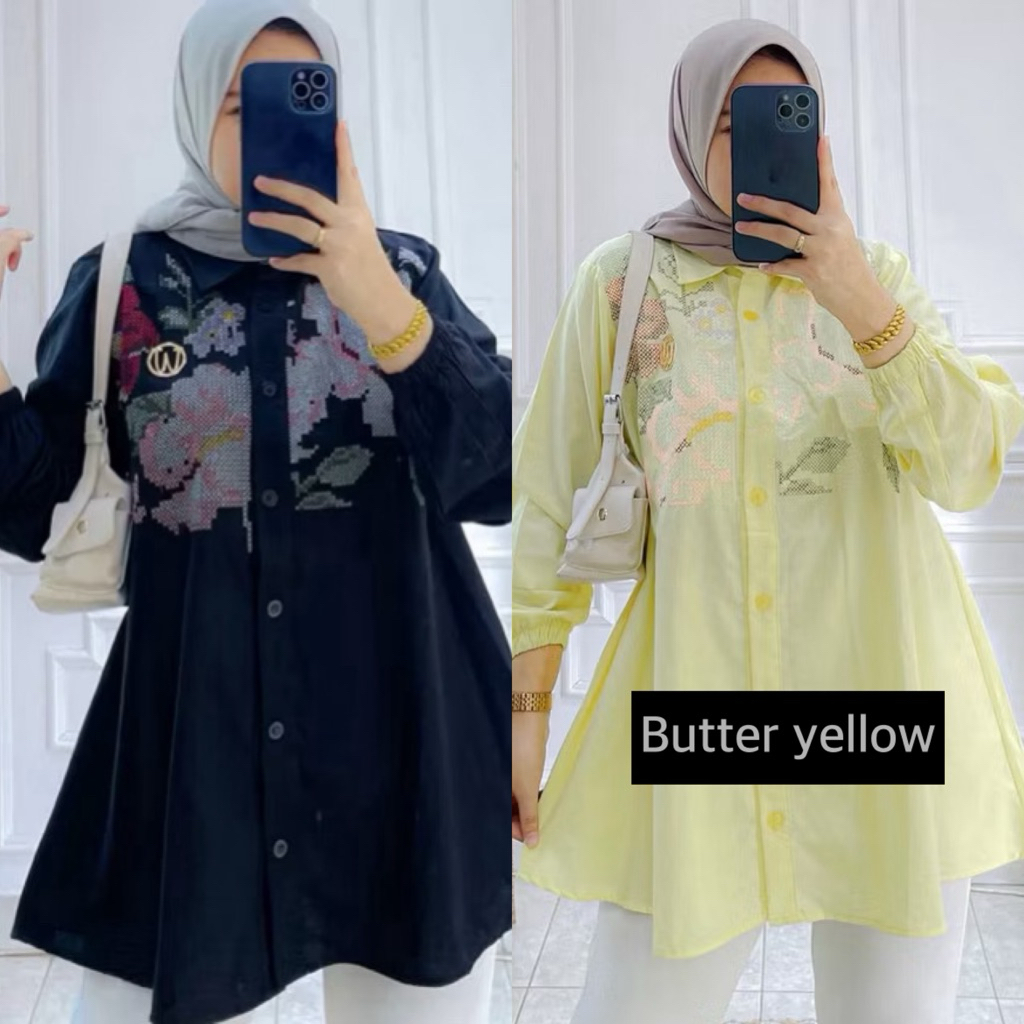 Atasan Winody Mawar Rachel Ratu Luminor Shirt by winody original