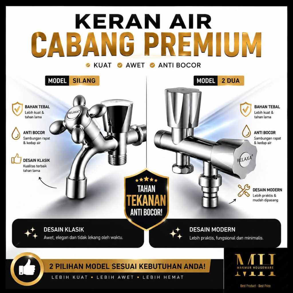 KRAN AIR CABANG DUA / KRAN CABANG / KRAN SHOWER MANDI