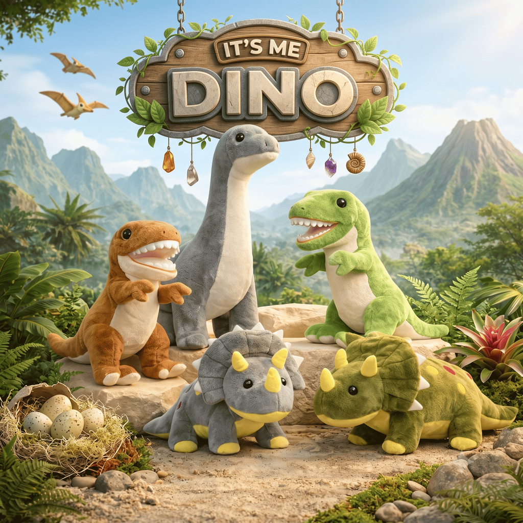 Boneka Dinosaurus Brontosaurus | Tirex | Triceratops Ukuran Sedang-Besar SNI Import Berlabel SNI Kad
