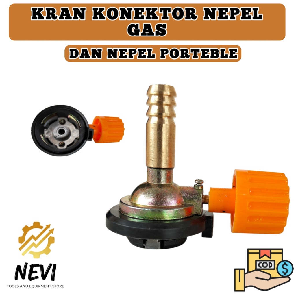 Kran konektor gas kaleng portable untuk refil isi ulang menggunakan selang kompor gas
