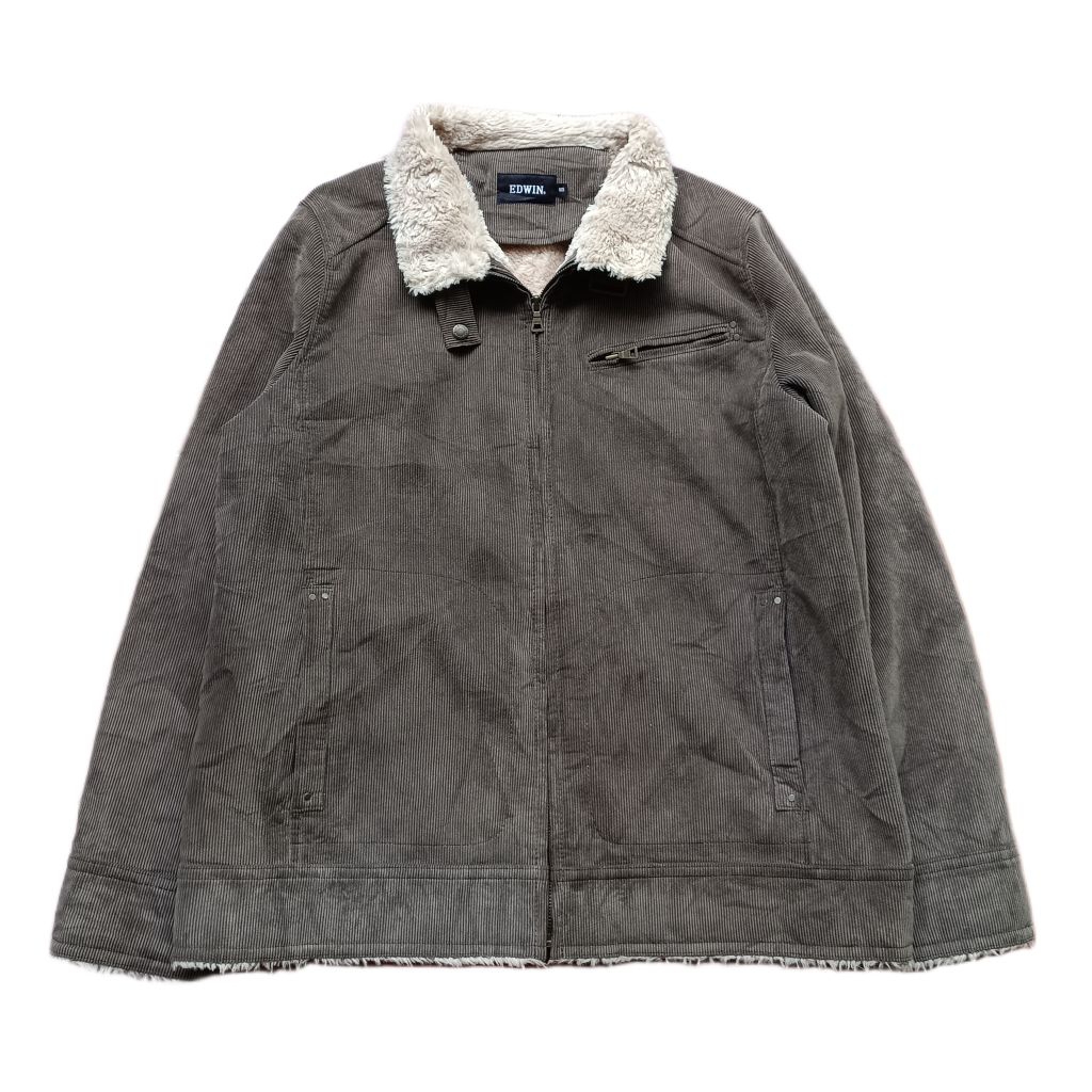 edwin trucker curdoroy Sherpa winter jacket XL