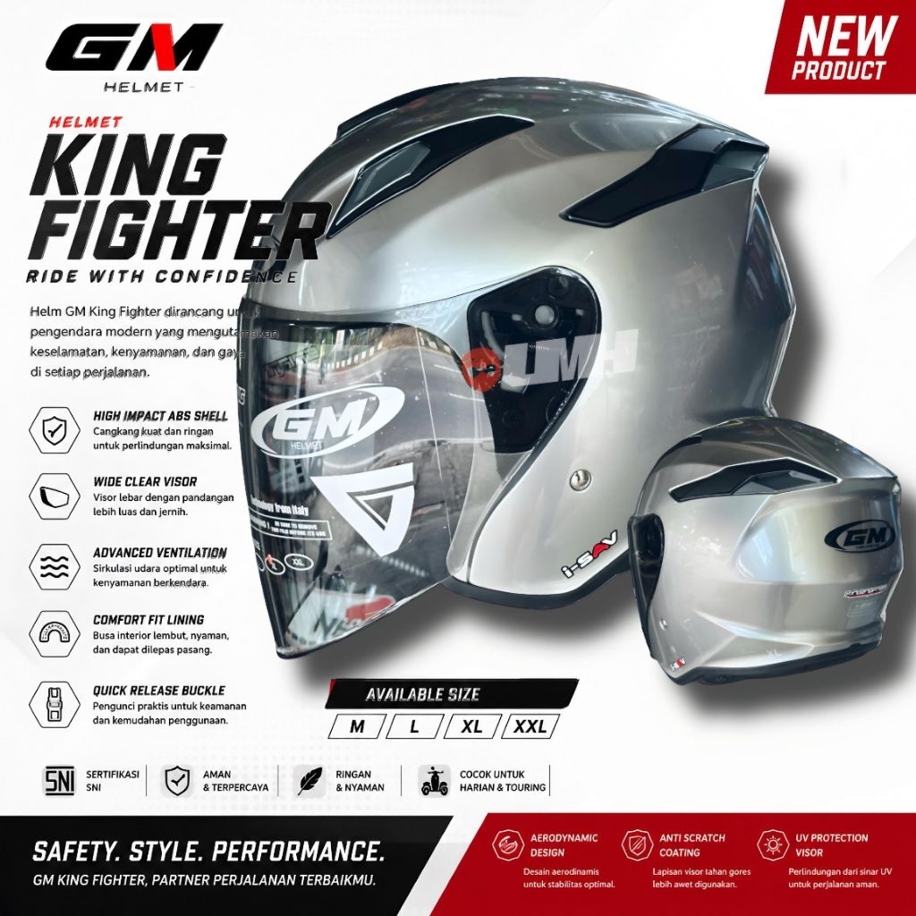 HELM ORIGINAL GM KING FIGHTER  HELM HALF GM