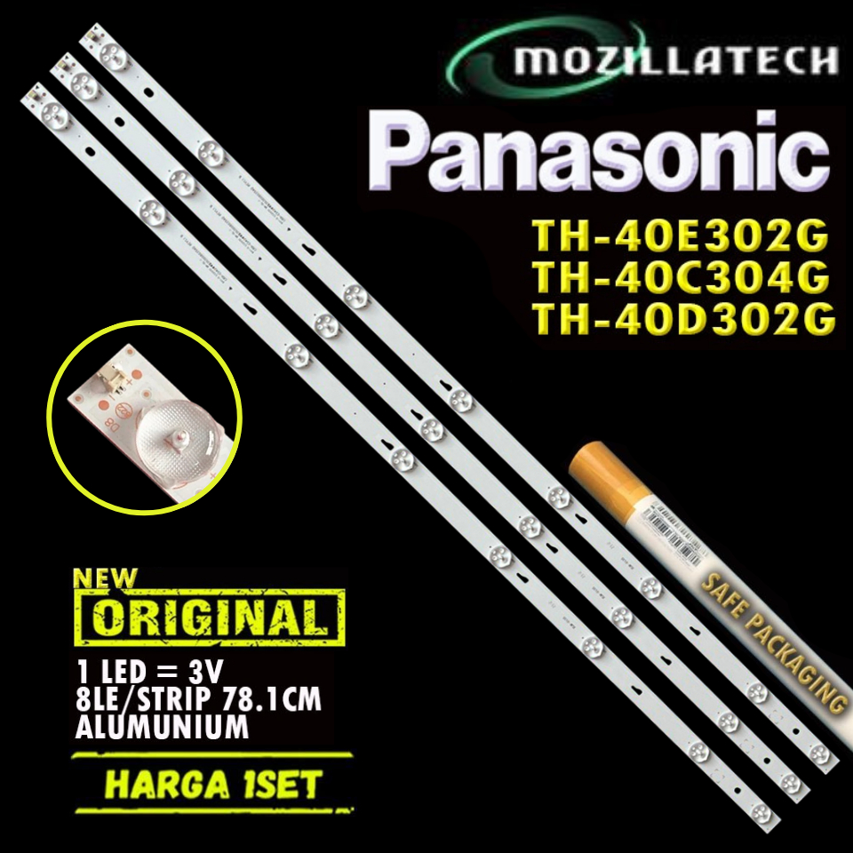 LAMPU LED BACKLIGHT PANASONIC TH-40E302G TH-40C304G TH-40D302G 8LED CRH-ES40WWB303008035ADREV1.1