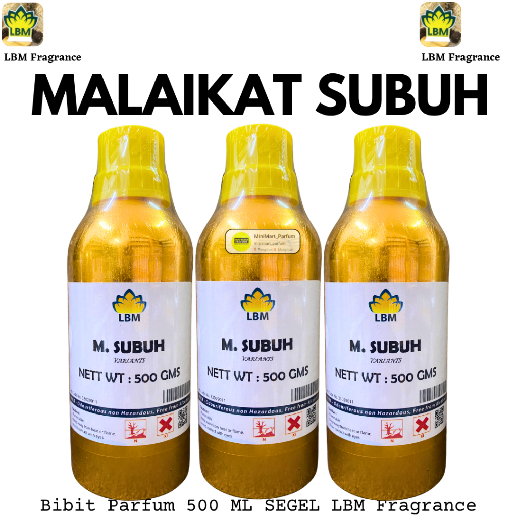 Bibit Parfum LBM - MALAIKAT SUBUH Berkualitas 500 ML SEGEL Alumunium LBM Fragrance