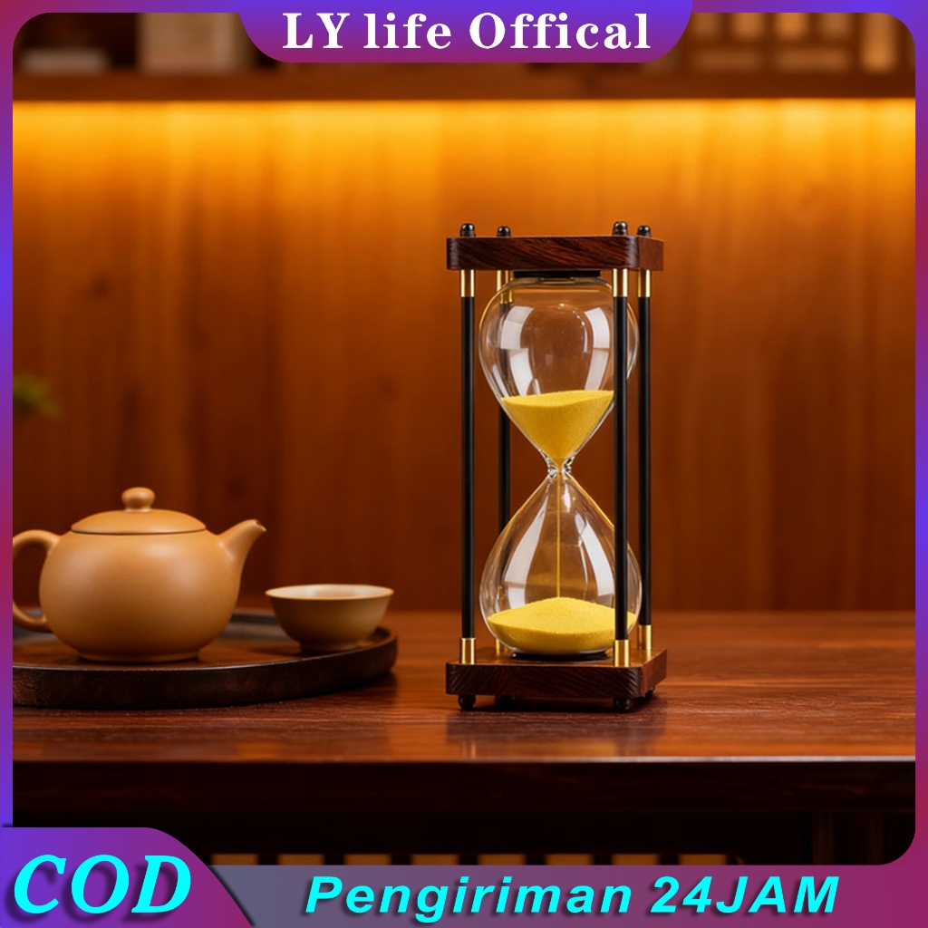 READY Jam Pasir Kaca Bergaya Retro / Jam Pasir 30 Menit / Hiasan Jam Pasir Kaca Bergaya Retro yang T