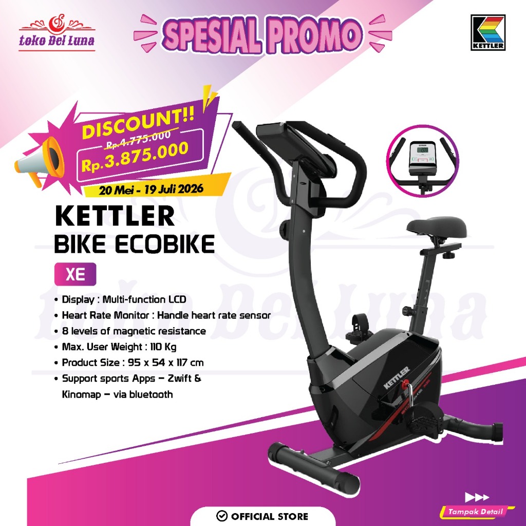 KETTLER Ecobike XE Sepeda Statis Magnetic Bike