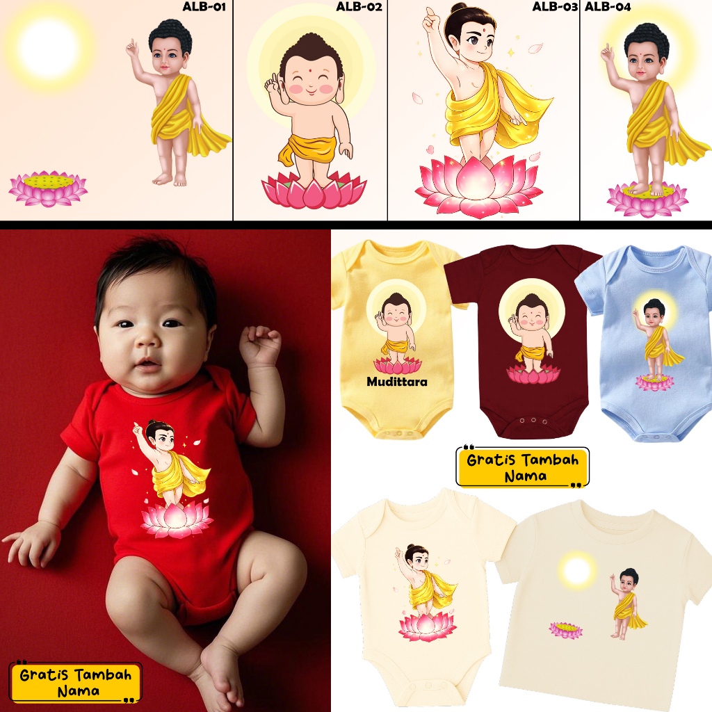 airanoel Baju Budha Anak Kaos Anak Buddha Kecil Little Buddha Kids Tshirt