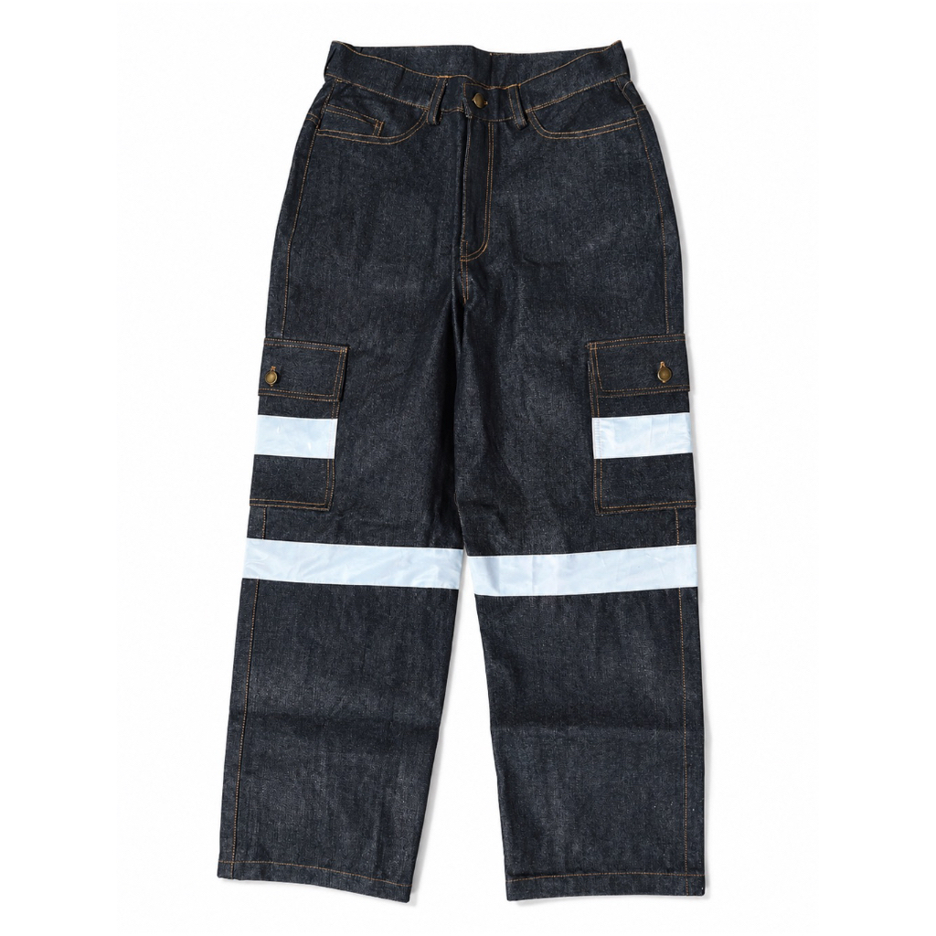 Celana Cargo Baggy Denim Safety Reflektif Pria