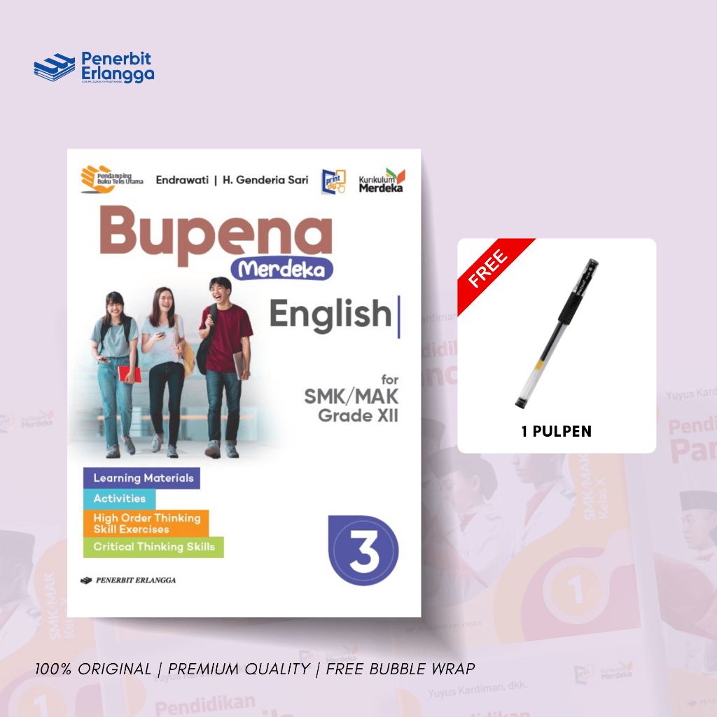 ERLANGGA - BUKU BUPENA MERDEKA BAHASA INGGRIS UNTUK SMK/MAK KELAS 12